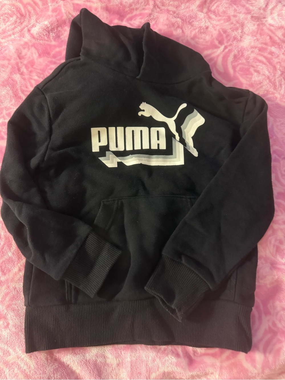 Puma Black Hoodie with White Logo